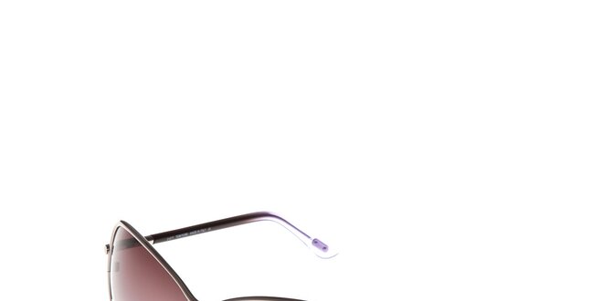 Dámské sluneční brýle Tom Ford se stříbrnými obroučkami a světlými kouřovými skly