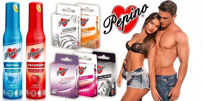 Kondomy a lubrikační gely Pepino s dopravou