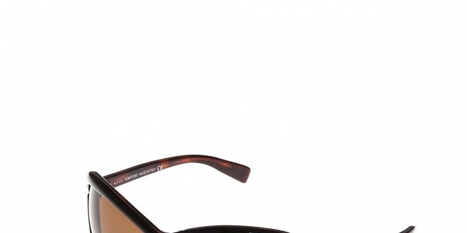 Dámské tmavohnědé sluneční brýle Tom Ford s tmavými skly