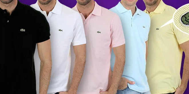 890 Kč za pánské polotriko Lacoste. Základ šatníku každého muže. 50% sleva!
