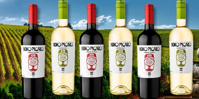 Šest kvalitních chilských vín Indio Pícaro