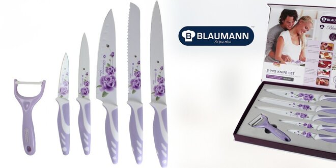 Květované 6dílné sady nožů Blaumann