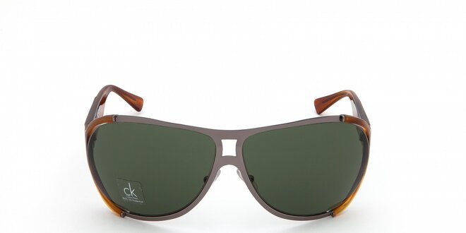 Pánské jantarovo-šedé sluneční brýle Calvin Klein