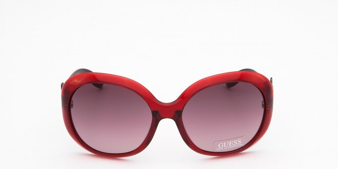 Dámské červeno-fialové sluneční brýle Guess