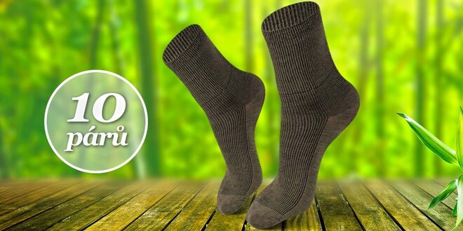 10 párů ponožek ze 100% přírodního materiálu