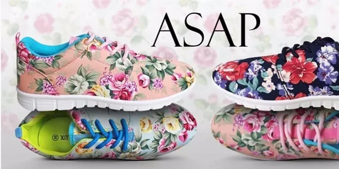 Lehké plátěné tenisky Samlux s květinovým vzorem