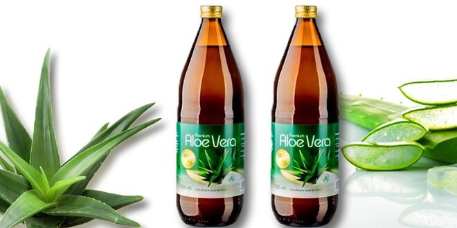 Přírodní 100% šťávy Allnature Premium Aloe Vera (2× 1000 ml)