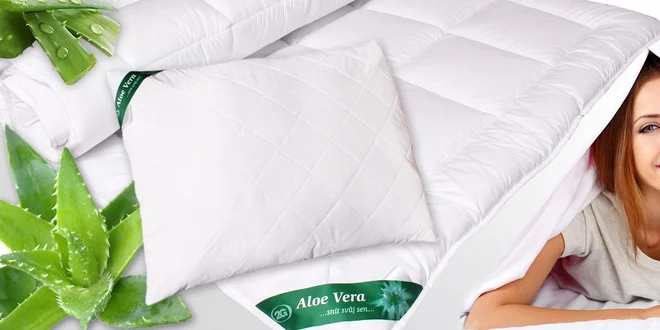 Přikrývky, polštáře a podložky Aloe Vera