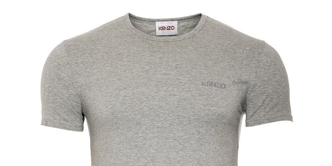 Pánské šedé bavlněné tričko Kenzo s kulatým výstřihem