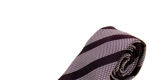 Pánská fialovo-vínová vzorovaná kravata Aquascutum