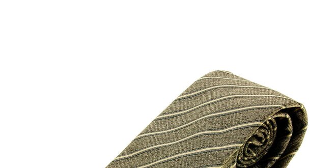 Pánská šedá proužkovaná kravata Gianfranco Ferré