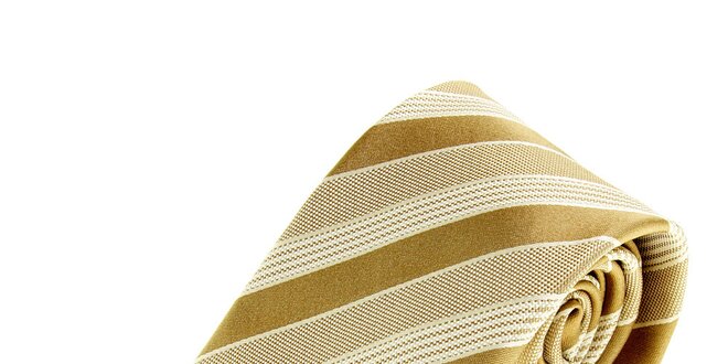 Pánská béžová saténová kravata Gianfranco Ferré