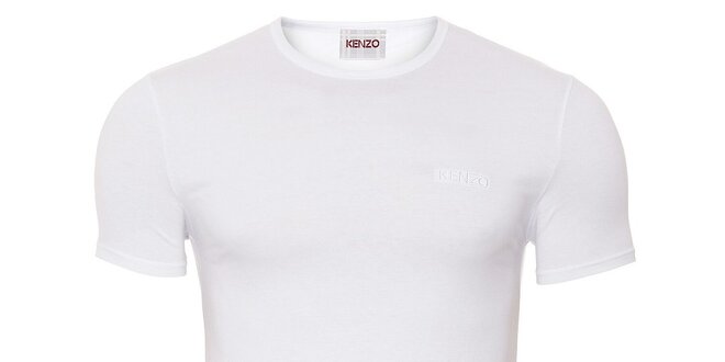 Pánské bílé bavlněné tričko Kenzo s kulatým výstřihem