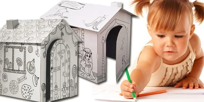 Velké hrací domky z kartonu pro děti