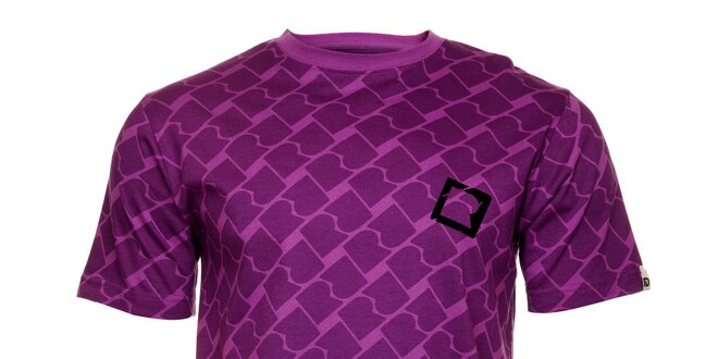 Pánské fialové tričko s krátkým rukávem Fundango