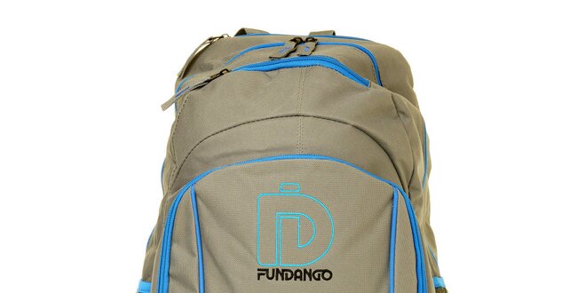 Pánský šedý batoh Fundango s modrými detaily