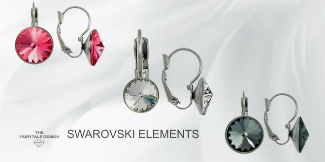 Náušnice z chirurgické oceli SWAROVSKI®
