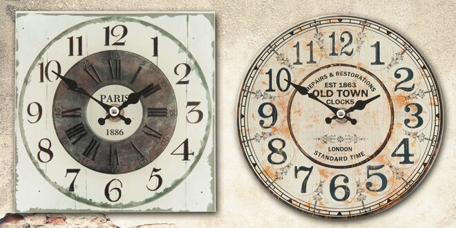 Designové rustikální hodiny