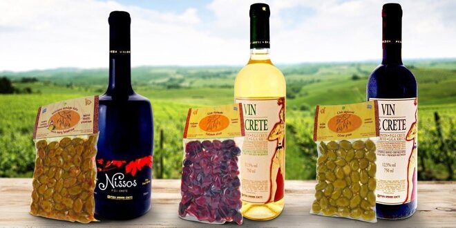 Vynikající vína nebo olivy z Kréty