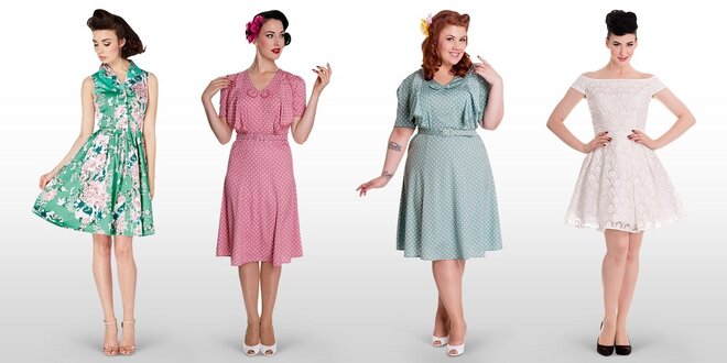 Úchvatné retro šaty ve stylu 40. a 50.let