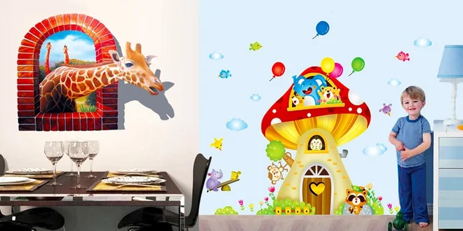 Velkoformátové samolepky na zeď