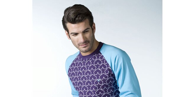 Pánské fialovo-modré tričko CLK