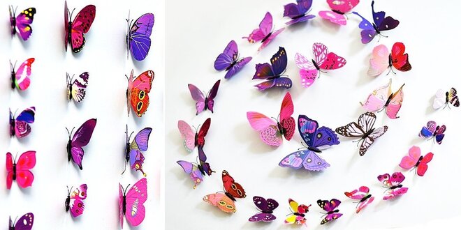 3D motýlci – dekorativní samolepky i magnetky