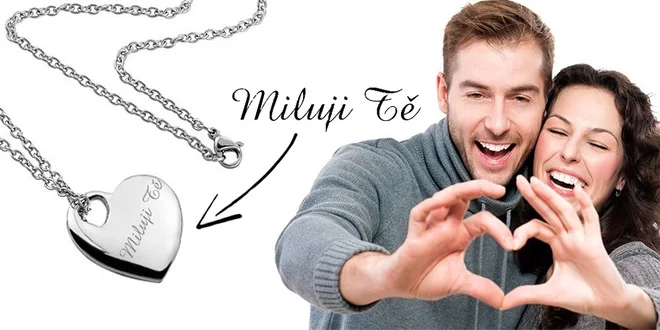 Přívěsek s řetízkem a vlastním textem