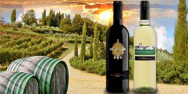 Balení 6 italských vín z Toskánska a Sicílie