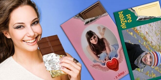 Čtvrtkilová čokoláda s vaší vlastní fotografií