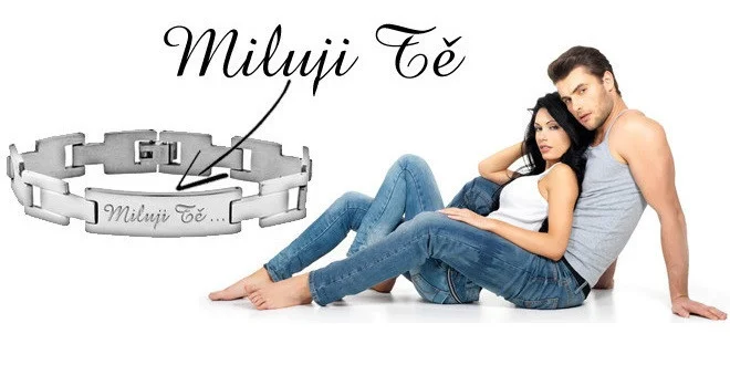 Pánský ocelový náramek s rytinou na přání