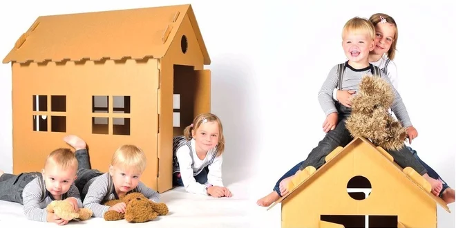 Dětský kartonový domeček NEST
