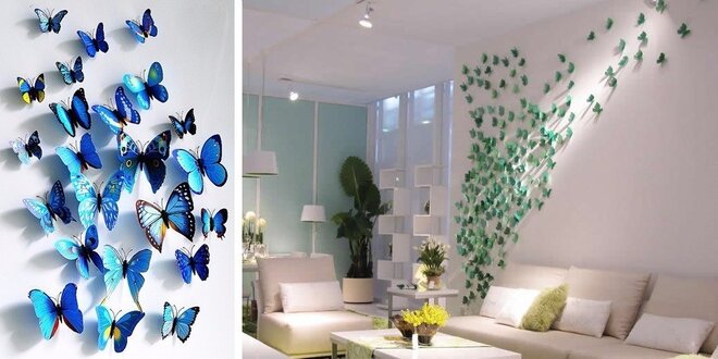 3D motýlci - dekorativní samolepky i magnetky