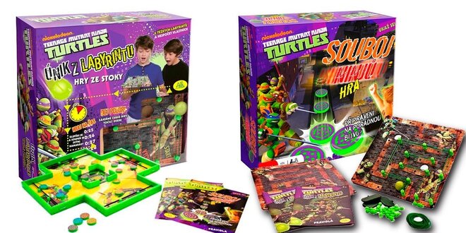 2 hry Turtles od Nickelodeon