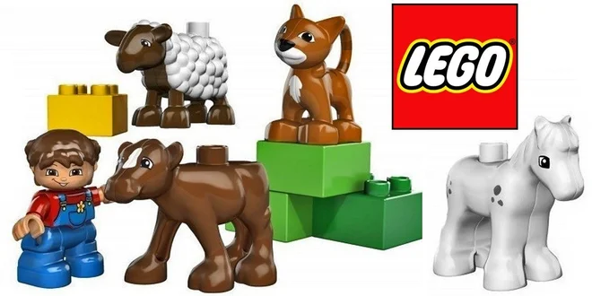 Sada Lego Duplo plná farmářských zvířátek