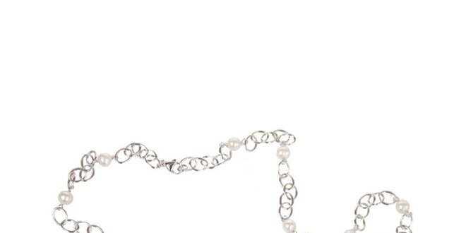 Dámský stříbrný perlový náhrdelník Arla