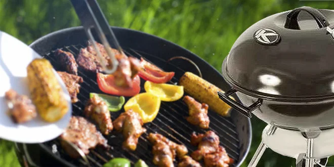 Praktický gril + grilovací nářadí