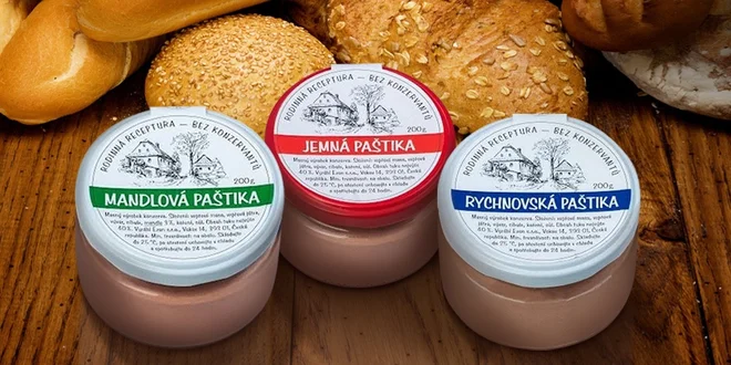 3 druhy originálních paštik z Ježkova statku