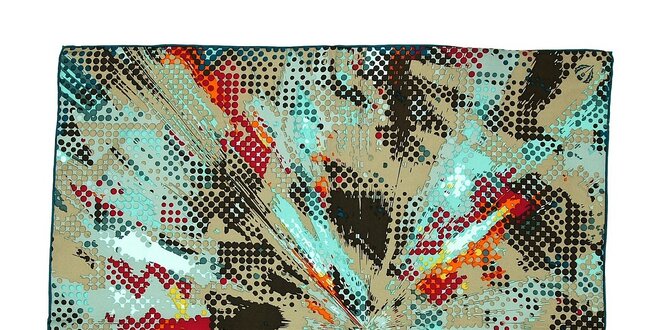 Hedvábný šátek Fraas s abstraktním vzorem