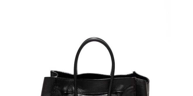 Dámská černá kabelka s copánkovým detailem Renata Corsi