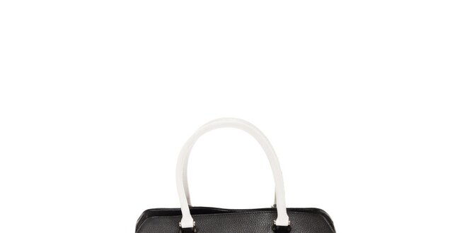 Dámská černo-bílá kožená kabelka Renata Corsi