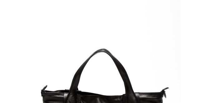 Dámská černá kožená kabelka Renata Corsi