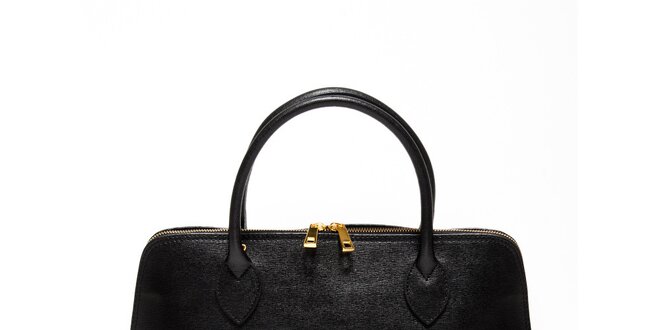 Dámská černá kabelka z kvalitní kůže Renata Corsi
