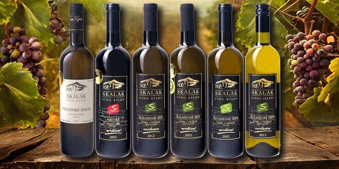 6 přívlastkových vín z Vinných sklepů Skalák