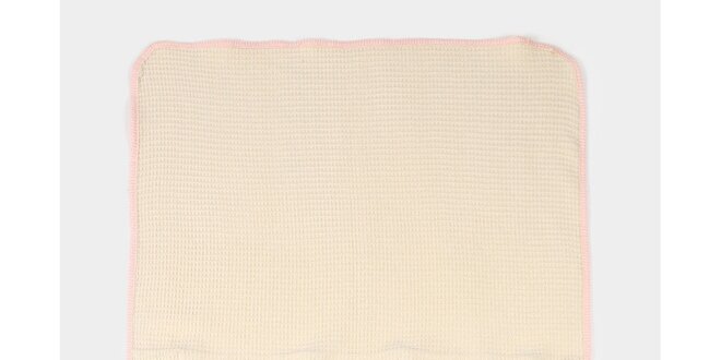Dětská meruňová deka s růžovým lemem Naf Naf