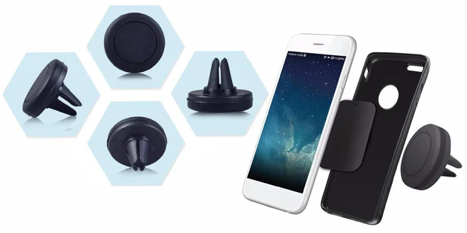Silný magnetický držák na telefon do ventilátoru
