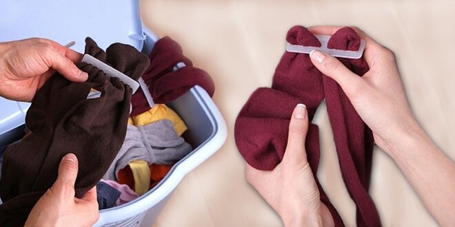 Sponky na párování ponožek do pračky