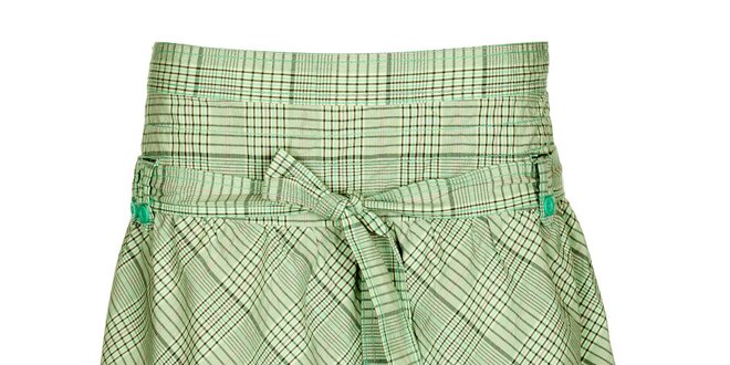 Dámská zeleno-šedá károvaná sukně Loap