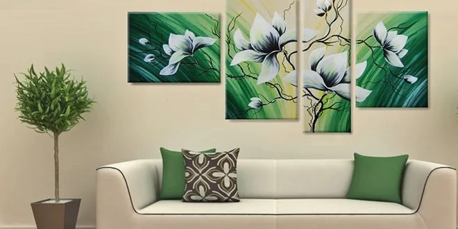 Ručně malované 4dílné obrazy