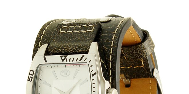 Černé náramkové retro hodinky s analogovým ciferníkem Tom Tailor